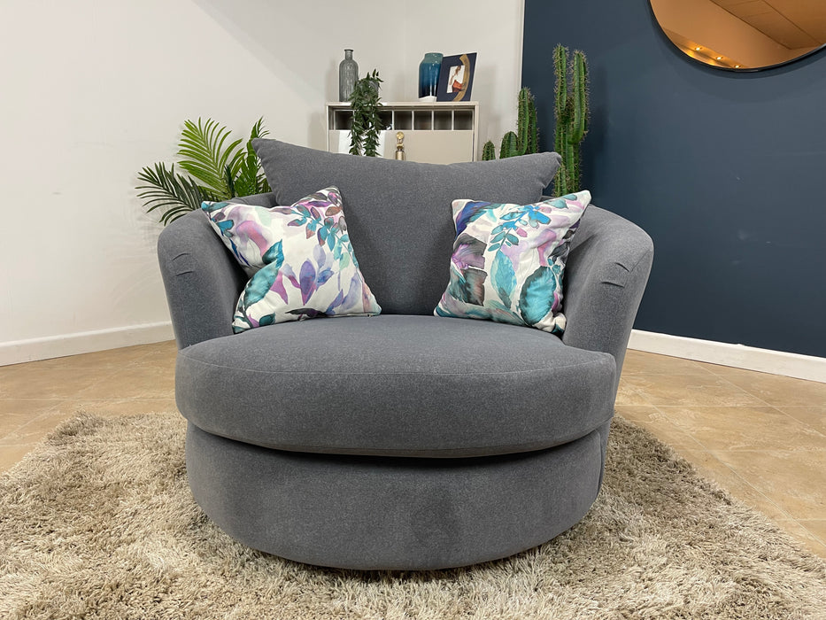 Tallulah Swivel Chair Nordic Grey Fabric (WA2)