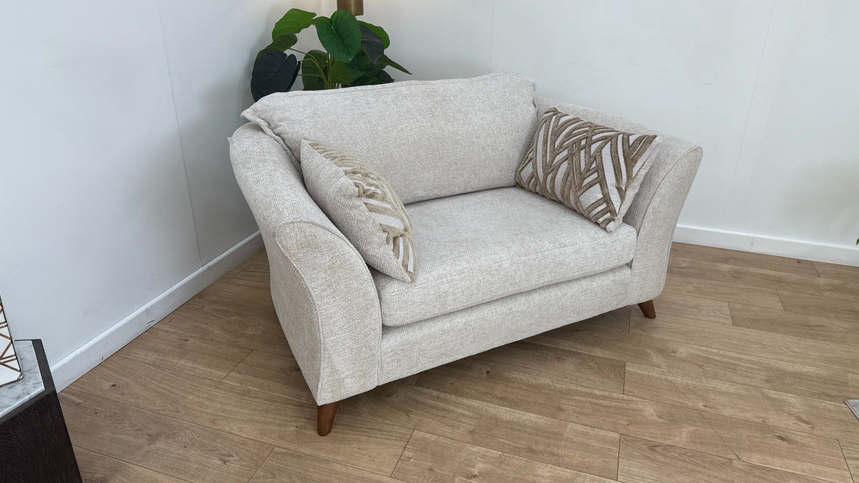 Sofology Scintillate Fabric Loveseat in Basketweave Chenille Stone