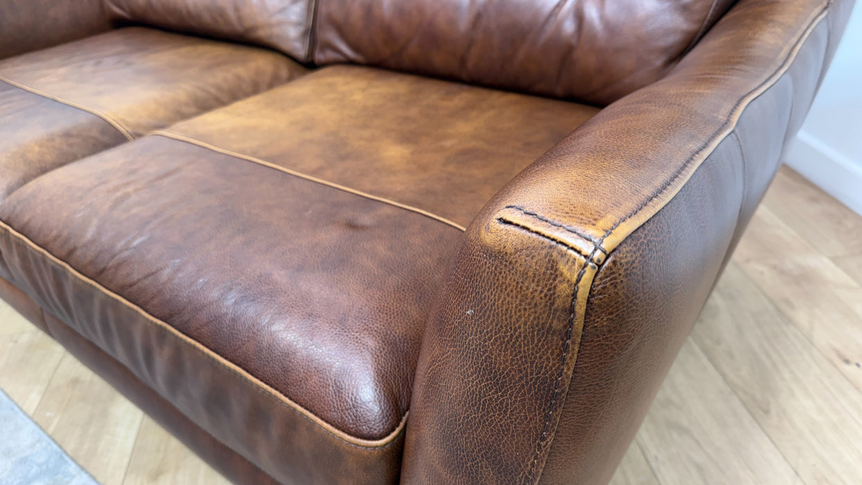 Sofology Cordelia Leather 2 Seater in Virginia Whiskey