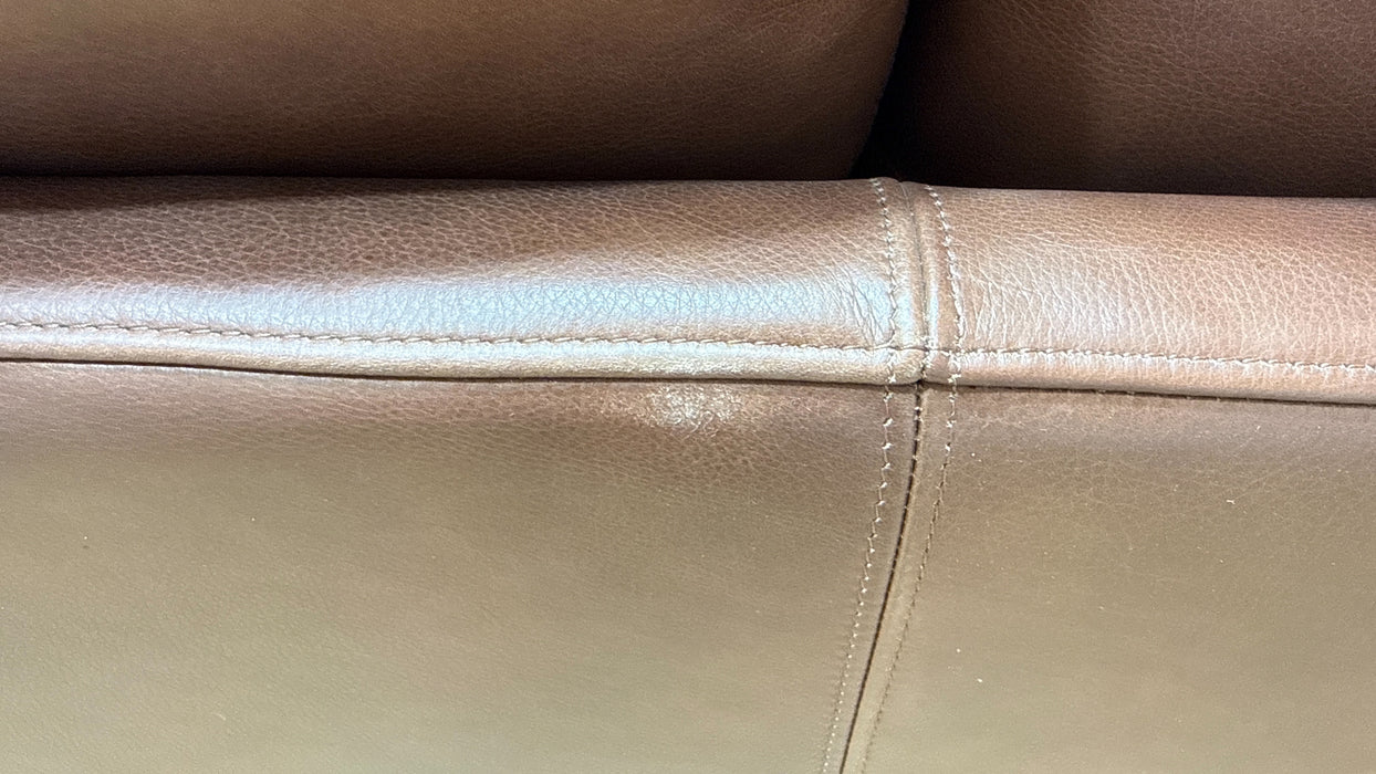 Sofology Adler Leather Asymmetric 4 Seater in Relaxed Soft Brown