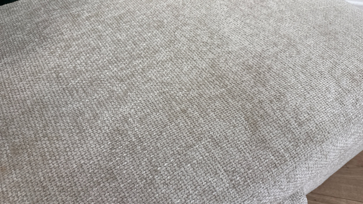 Sofology The Tallulah Footstool in Basketweave Chenille Stone All Over