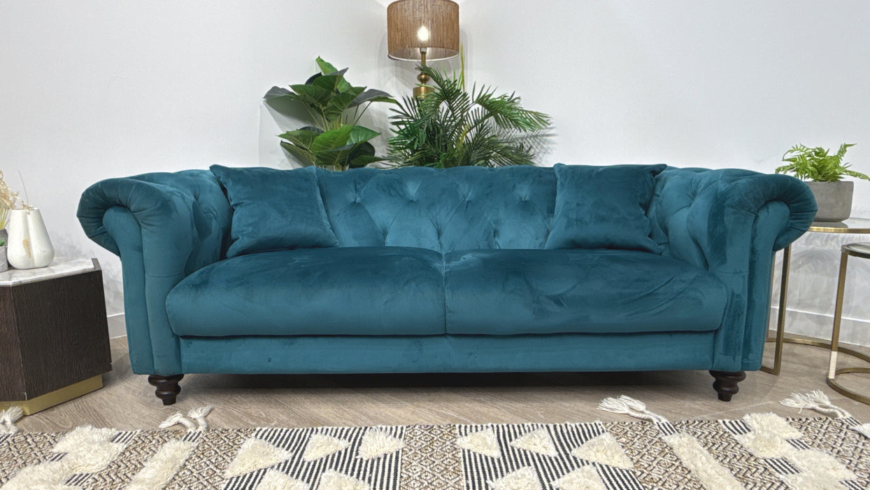 Sofology Kensington Fabric 3 Seater in Teal
