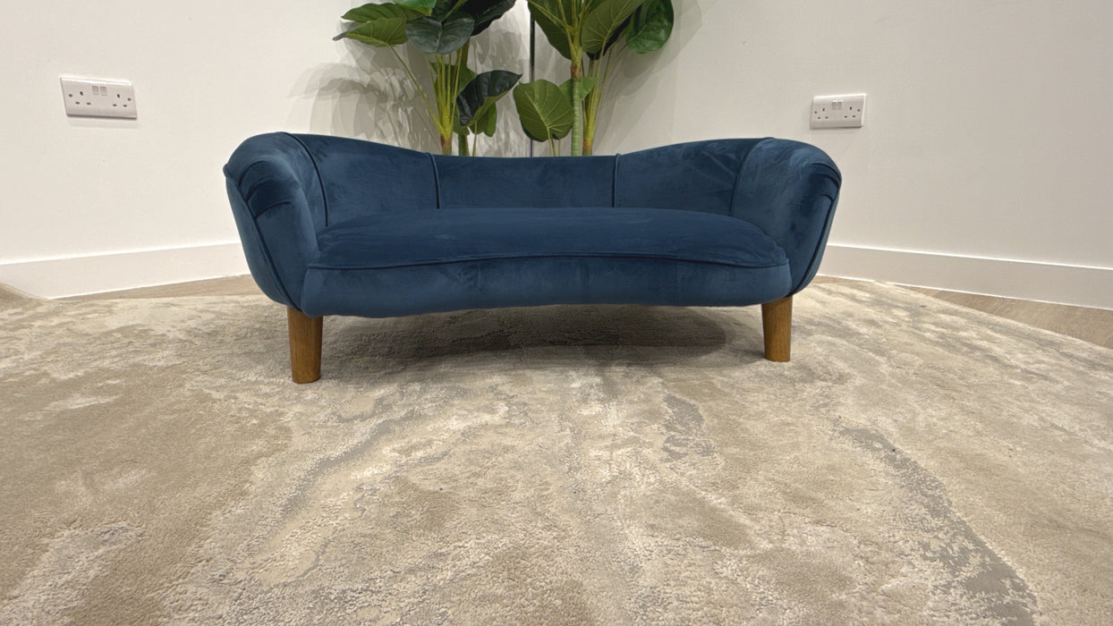 Sofology Perle Fabric Large Dog Sofa in Plush Teal