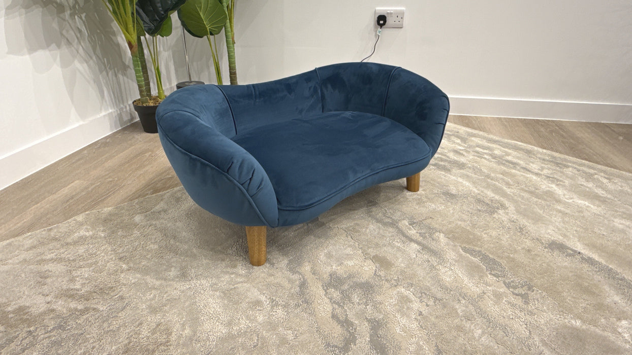 Sofology Perle Fabric Small Dog Sofa in Teal