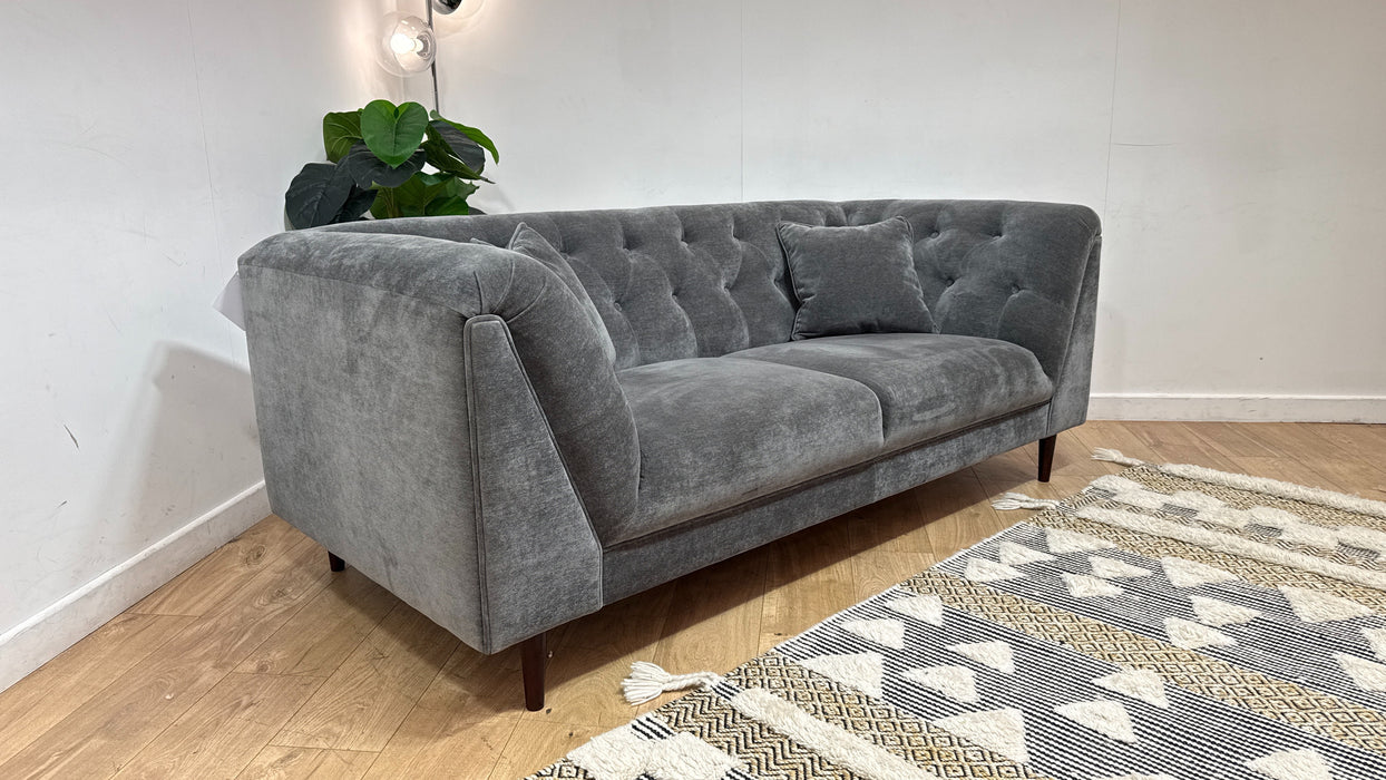 Sofology Bridgerton Fabric 3 Seater in Soft Chenille Slate