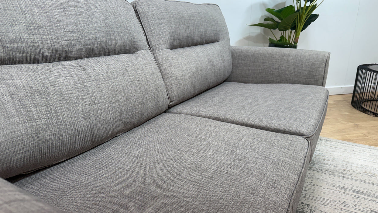Sofology Hetty Fabric 3 Seater Full Back in Linoso Slate