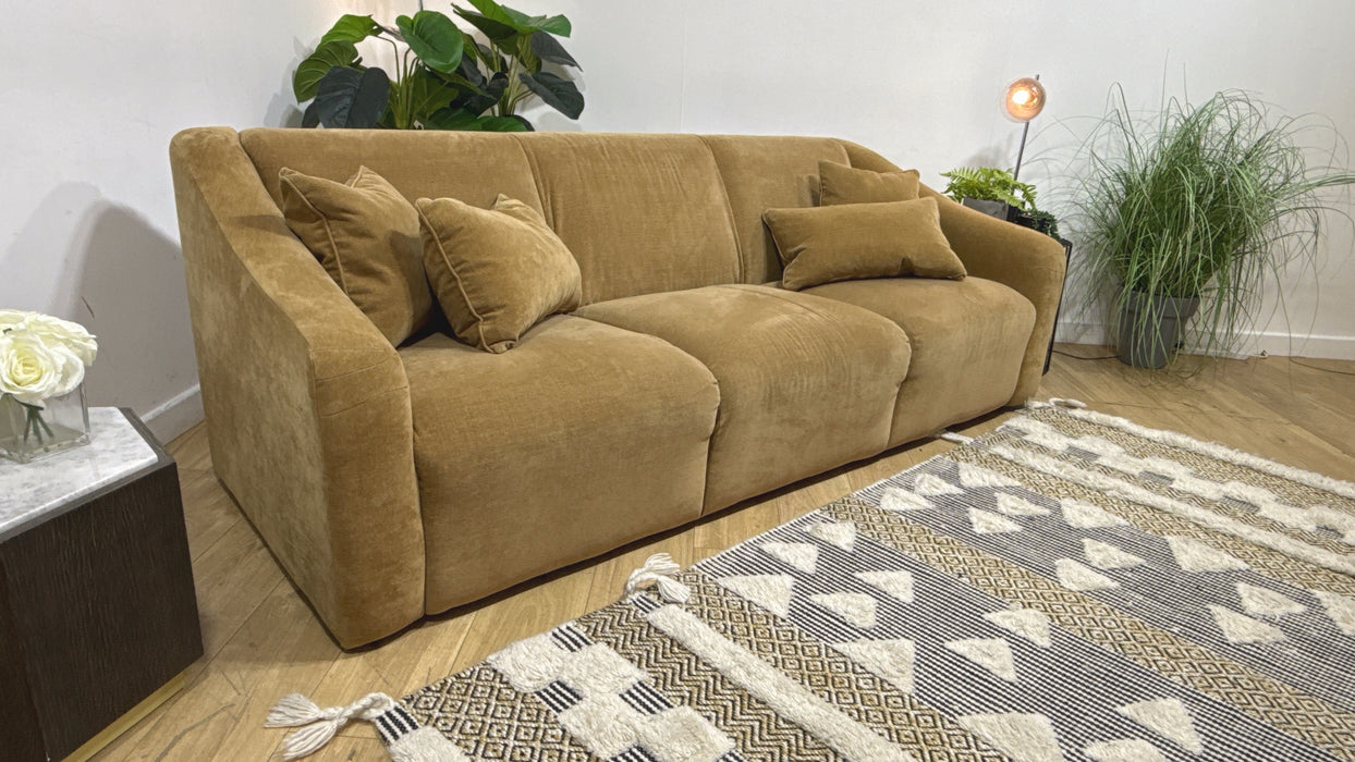 Sofology Bonbon Fabric 3 Seater in Aston Almond