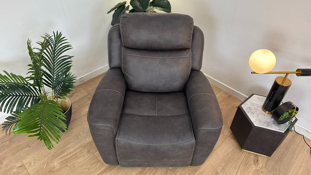 Eiger Fabric Power Recliner + Power Hdrst Chair