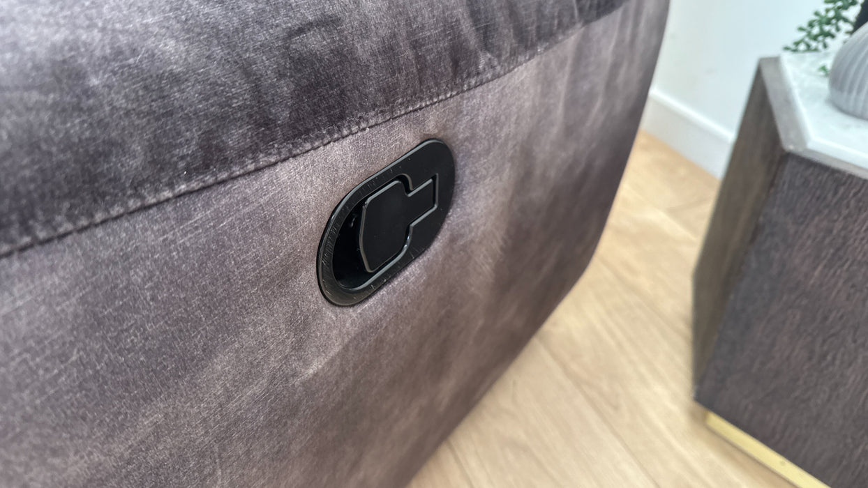 Sofology Radley Fabric Recliner 2 Seater in Decent Charcoal