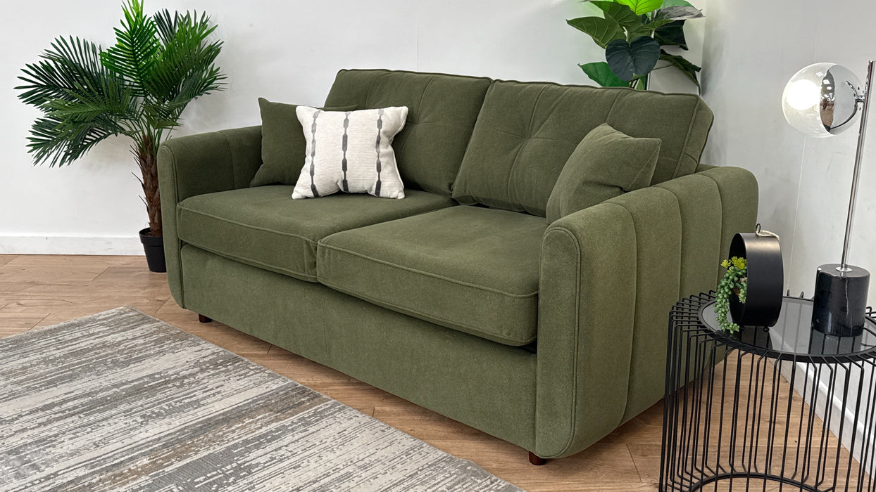 Sofology Islington Fabric 3 Seater Hypnos Deluxe Sofa Bed in Nordic Moss
