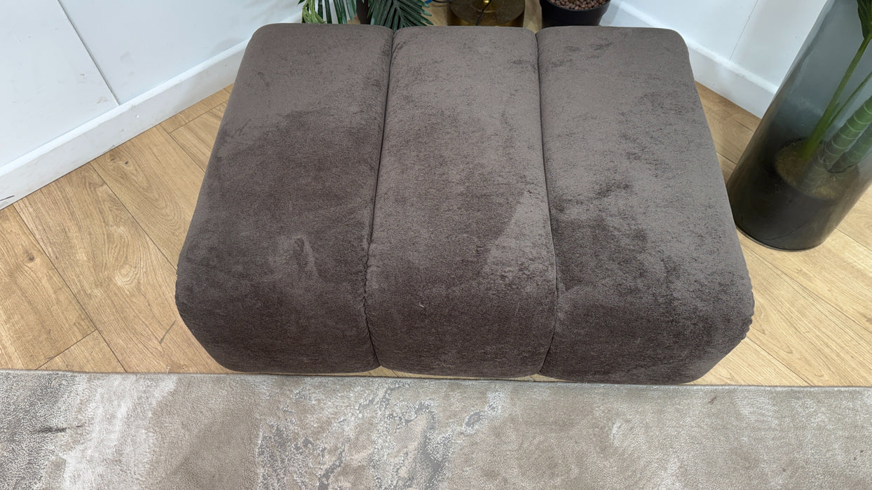 Sofology Waldorf Fabric Storage Footstool in Soft Sherpa Mocha