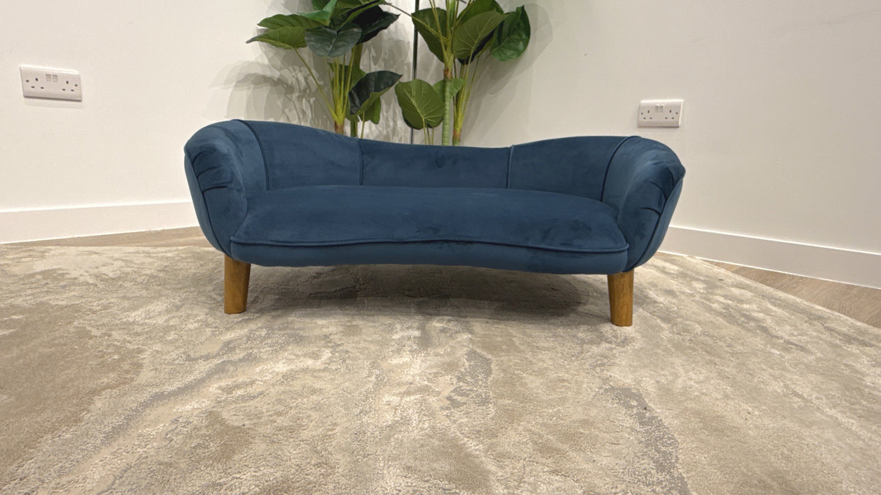 Sofology Perle Fabric Large Dog Sofa in Plush Teal