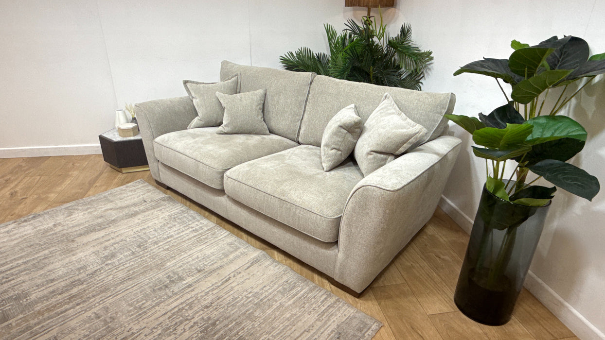 Sofology Newbury Fabric 3 Seater in Linen Look Chenille Truffle