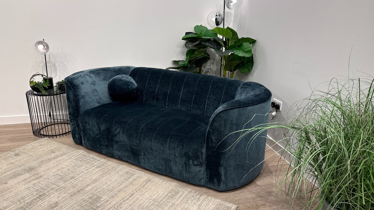 Sofology Fitzrovia Fabric 2 Seater in Luxury Chenille Teal Mix Without Trim