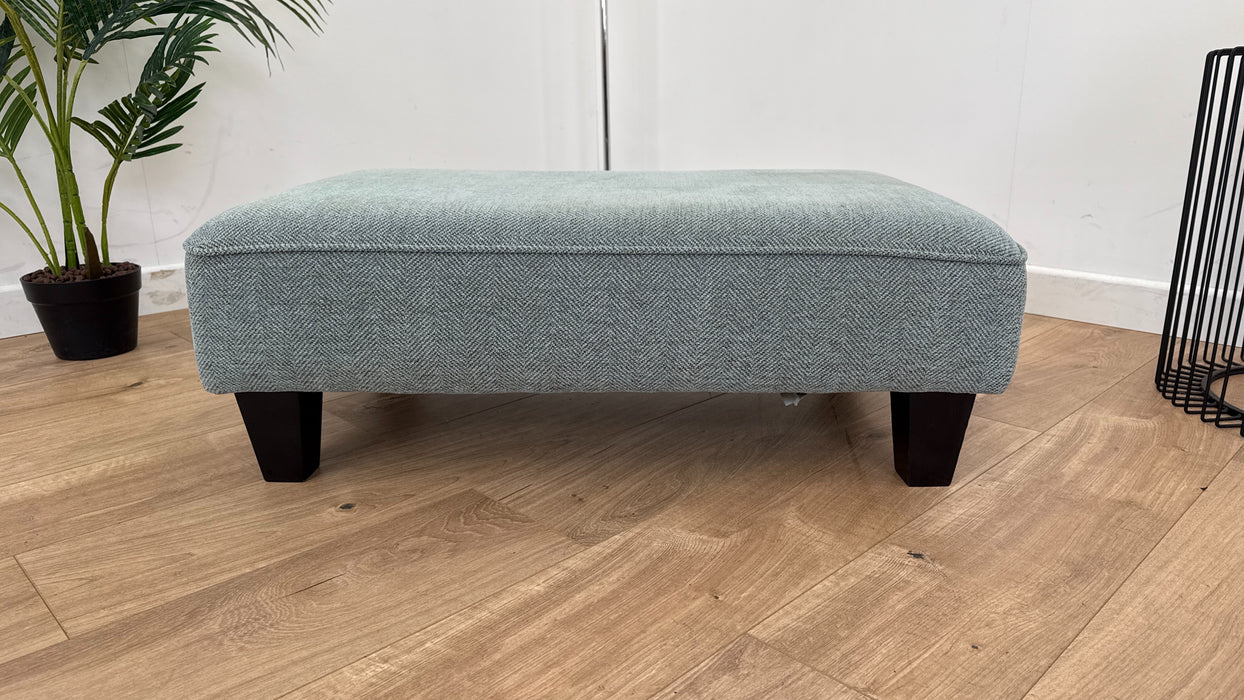 Stockholm Footstool - Fabric Footstool  - Duck Egg