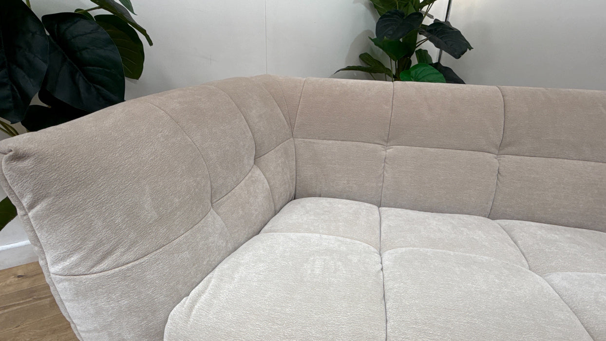 Sofology Lunar Fabric 2 Seater in Textured Chenille Stone