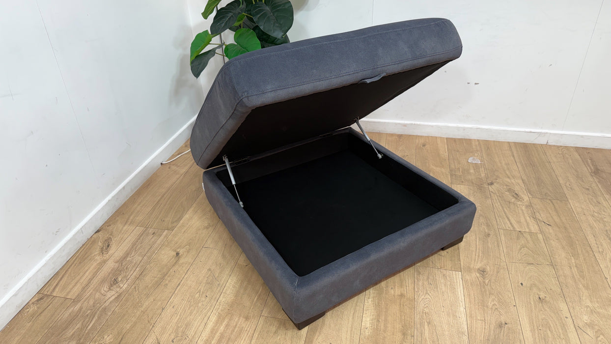 Sofology Portland Fabric Storage Footstool in Lifestyle Flecked Charcoal