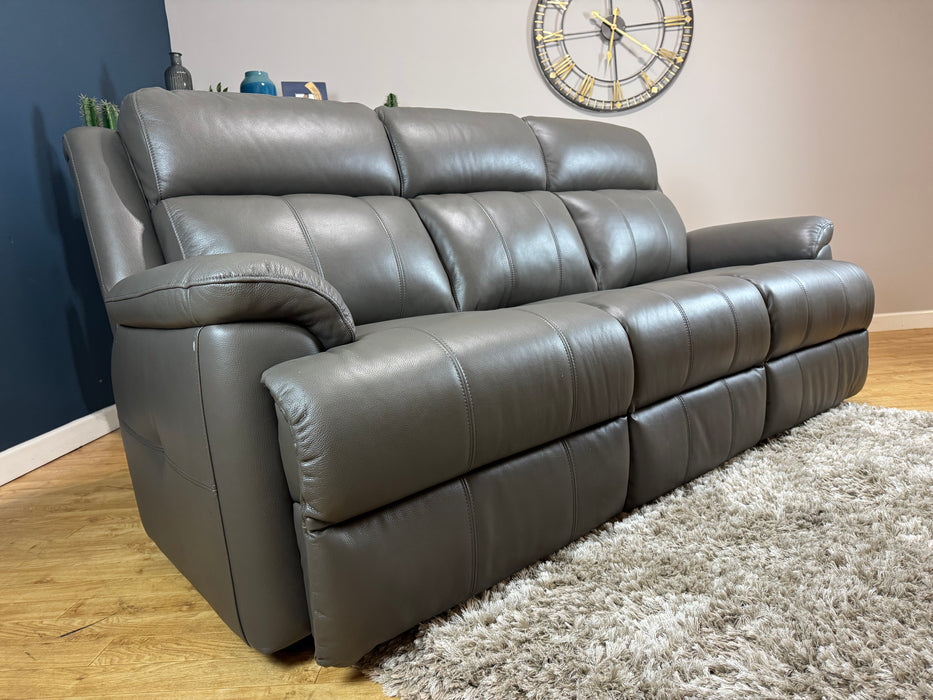 Gracie 3 Seater Leather Trusty Sheen Storm (WA2)