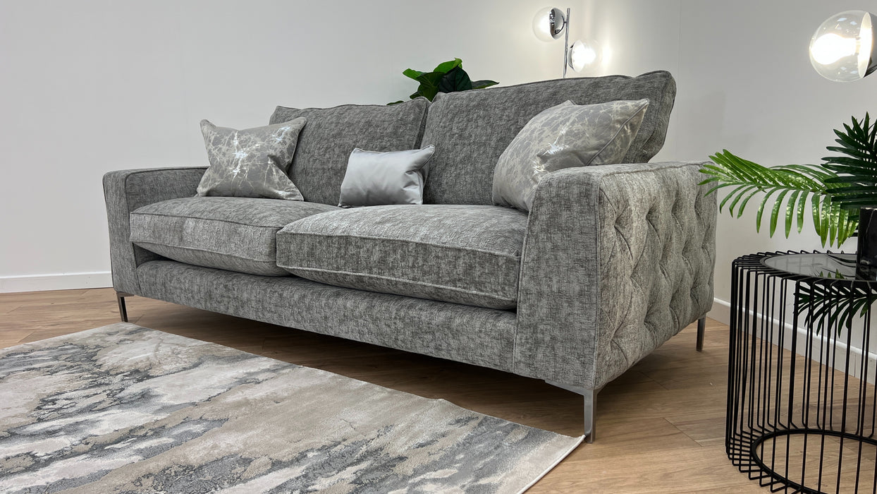 Rococo 4 Seater - Fabric Sofa - Rococo Verbier Grey Mix