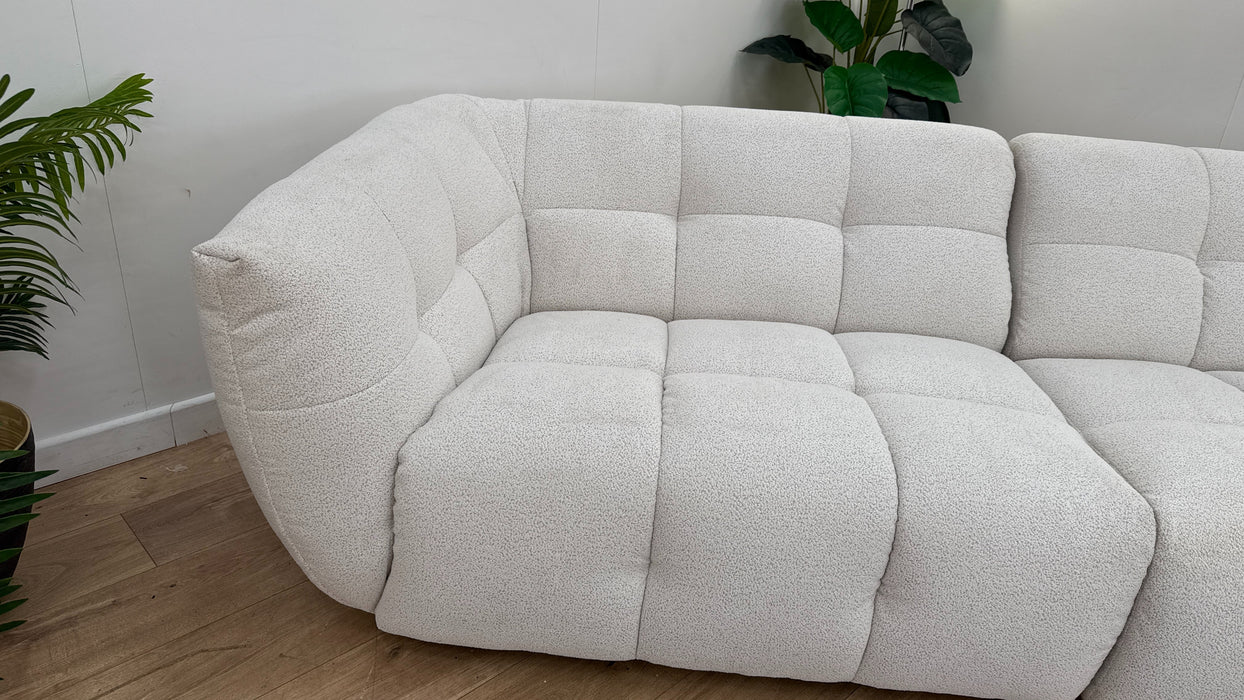 Sofology The Lunar Fabric 4 Seater in Woven Boucle Linen
