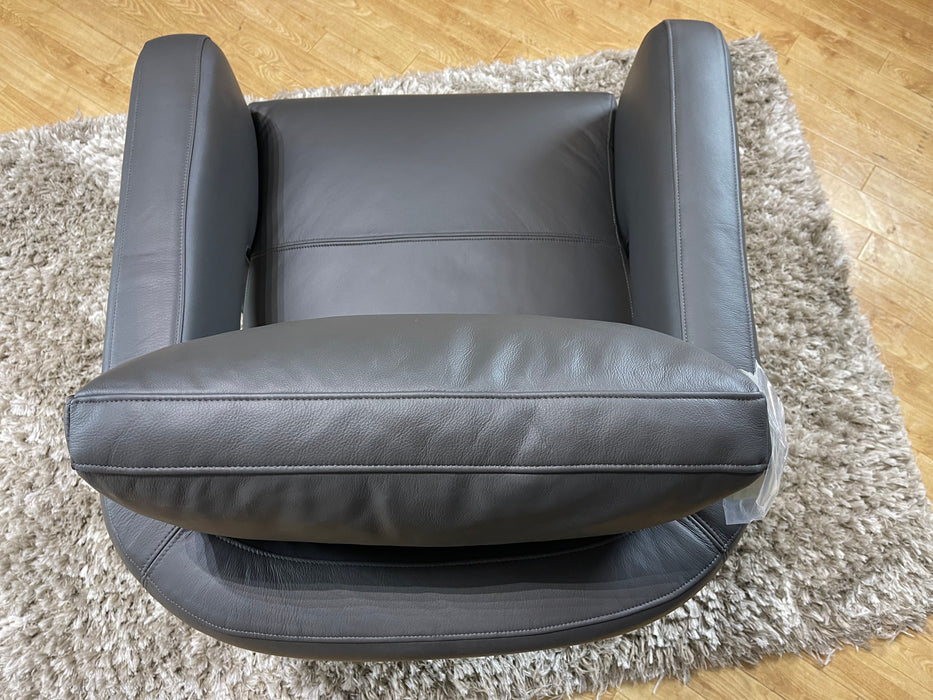 Flex Accent Chair Matt Leather Charcoal (WA2)