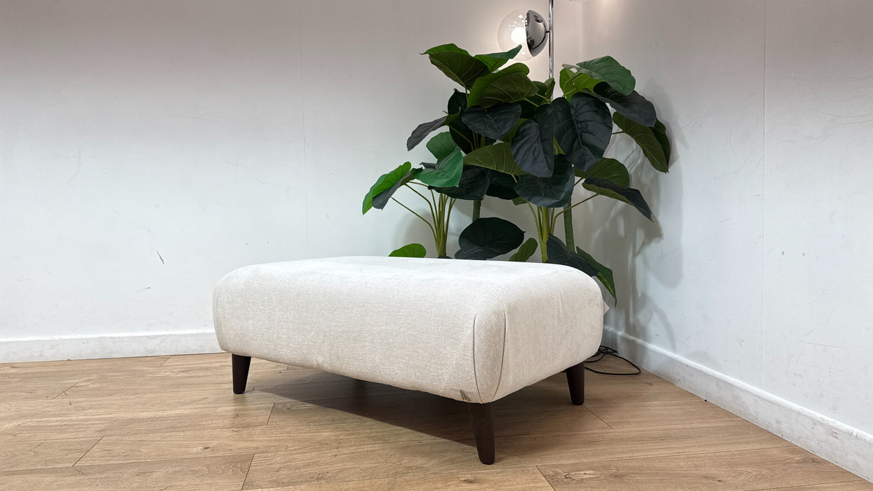 Sofology Mayfair Fabric Designer Footstool in Fabric Pearl