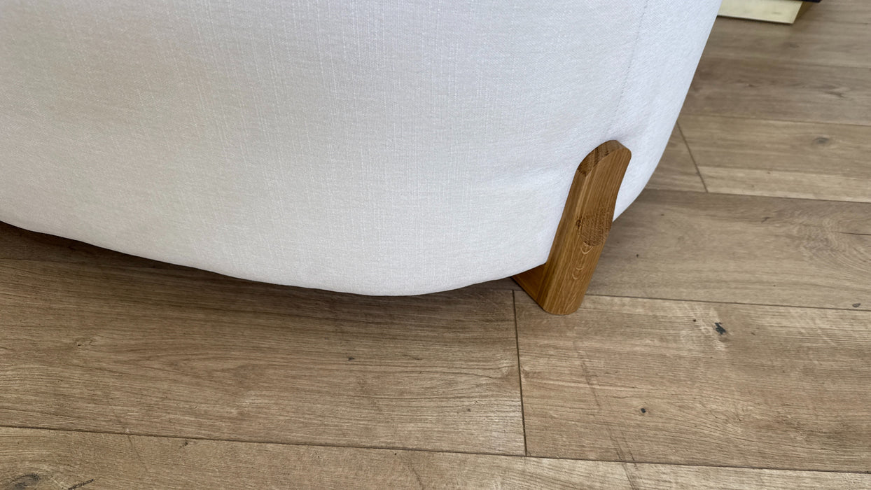 DFS Bellino Shaped Footstool in Cream/Black