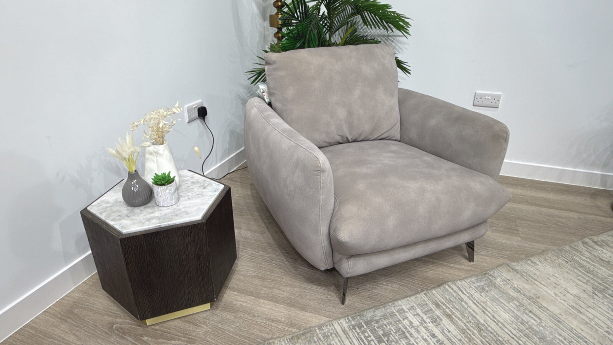 Sofology Adler Fabric Chair in Lifestyle Mottled Marble
