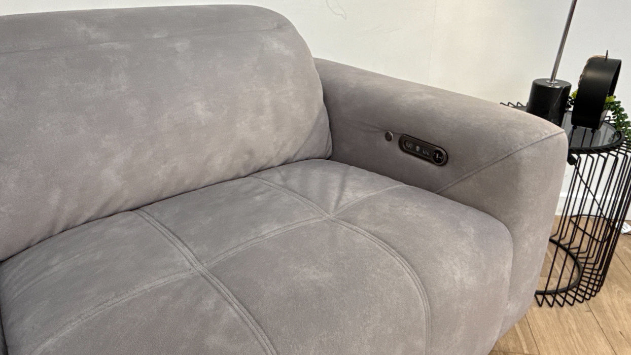 Sofology Marvella Fabric Recliner 4 Seater Split in Stone