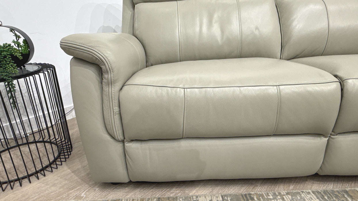 Sofology Bradie Leather 2.5 Seater in Trusty Embossed Light Grey