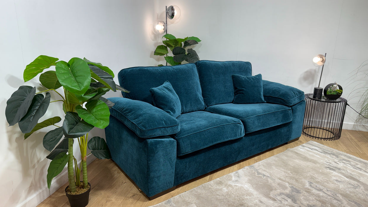 Sofology Brixton Fabric 3 Seater in Soft Chenille Teal