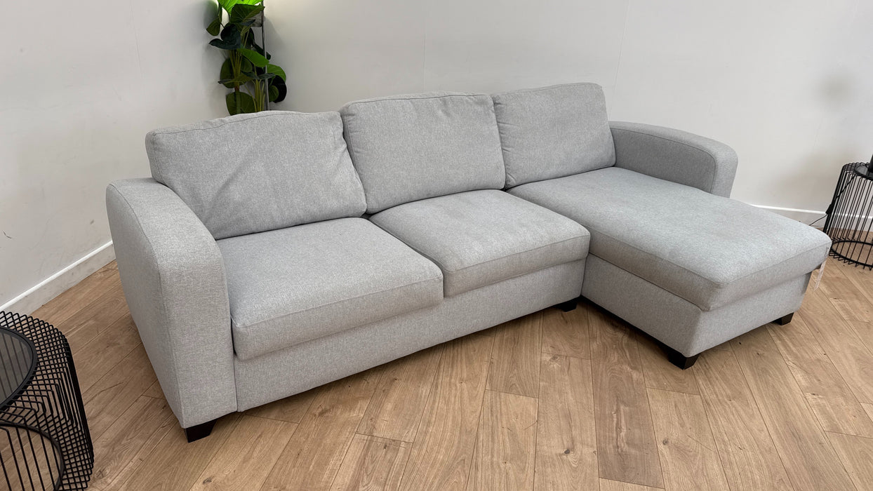 DFS Layla Fabric Chaise in Silver