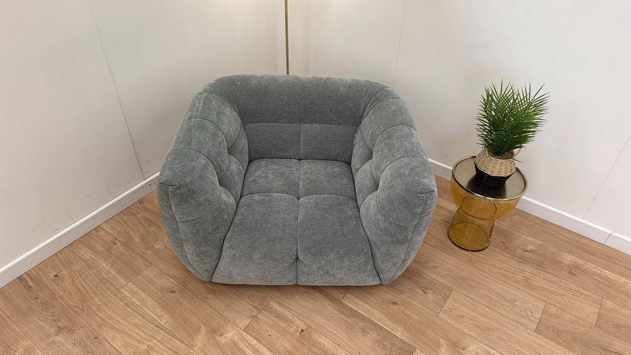 Cocoon Swivel Chair - Fabric - Seafoam