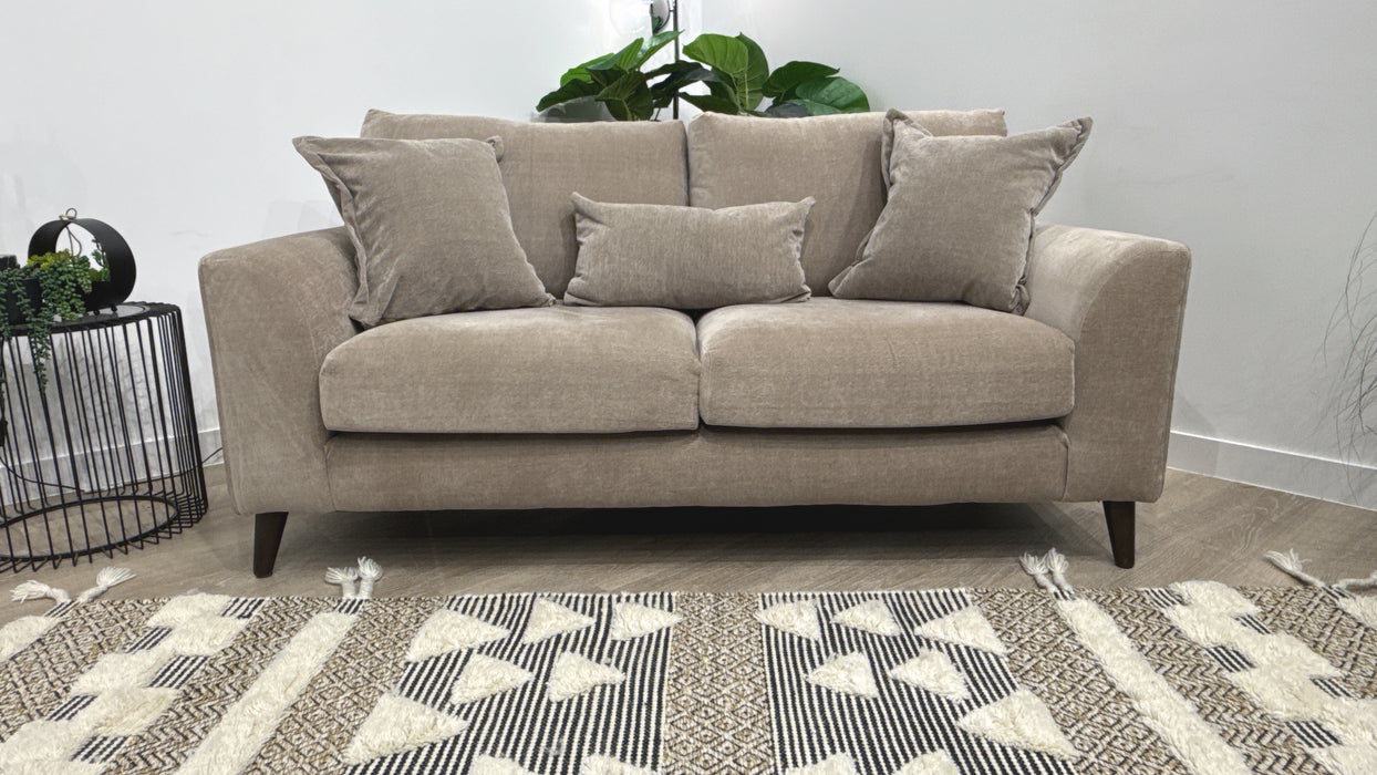 Sofology Mayfair Fabric 2 Seater Foam Seats in Soft Chenille Wicker