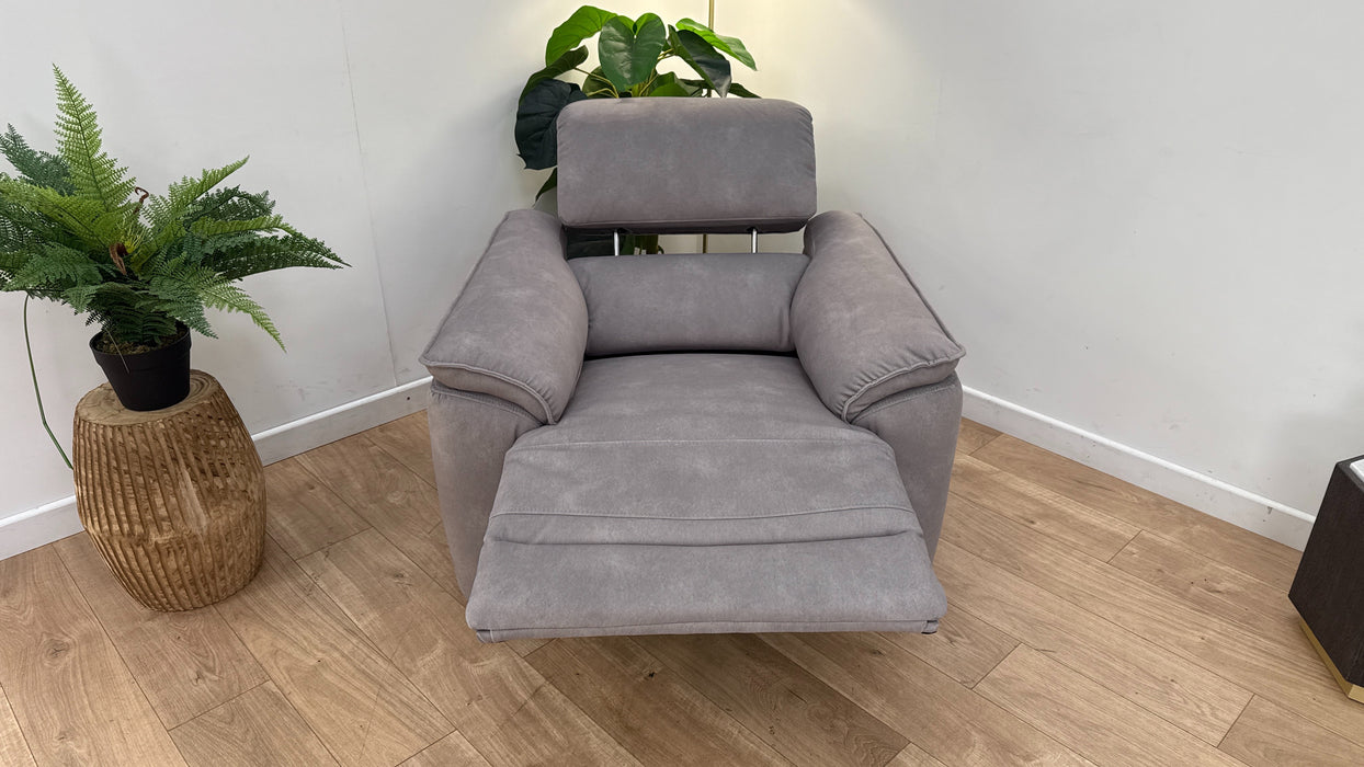 Sofology The Hugo Recliner Chair in Lifestyle Flecked Fabric Stone