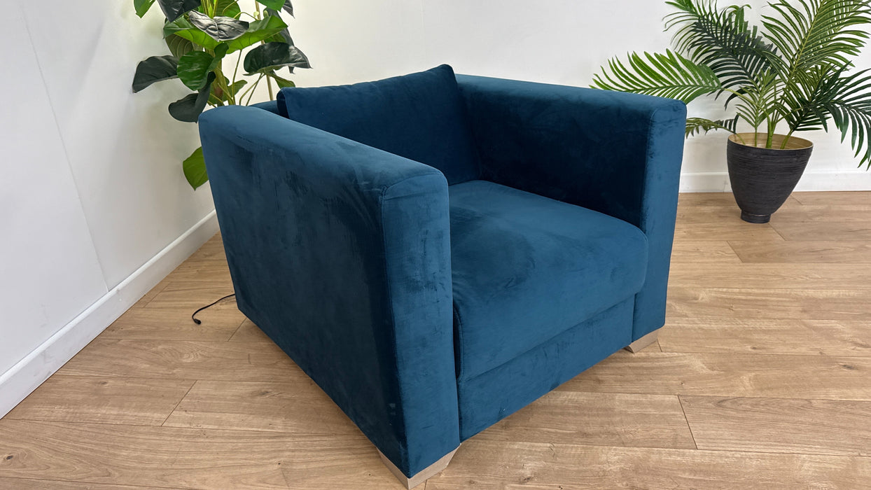 Sofology The Strand Fabric Chair in Matt Velvet Navy