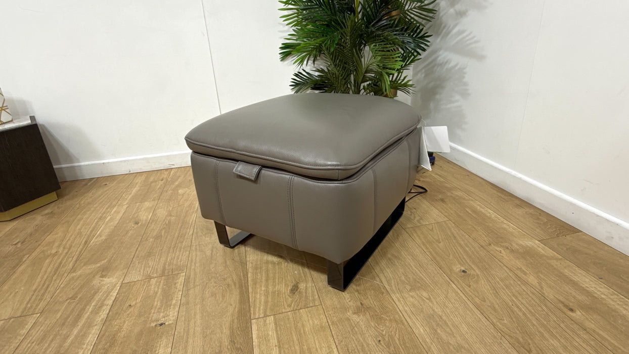 Sofology Ravello Leather Designer Storage Footstool in Trusty Embossed Elephant