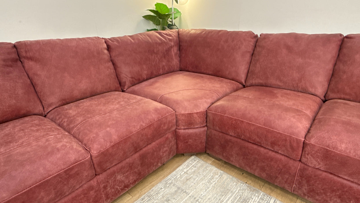 Sofology The Mazzini 2 Corner 3 Leather Utah Bordeaux