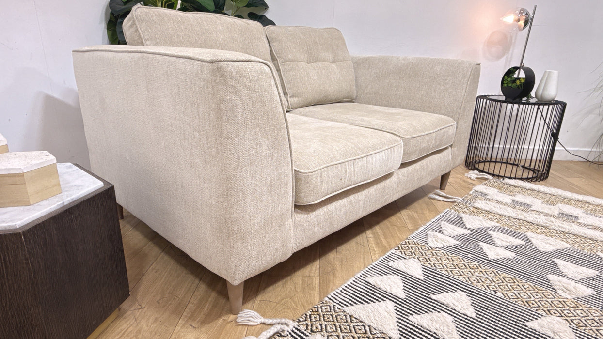 Sofology Roscoe Fabric 2 Seater in Linen Look Chenille Stone