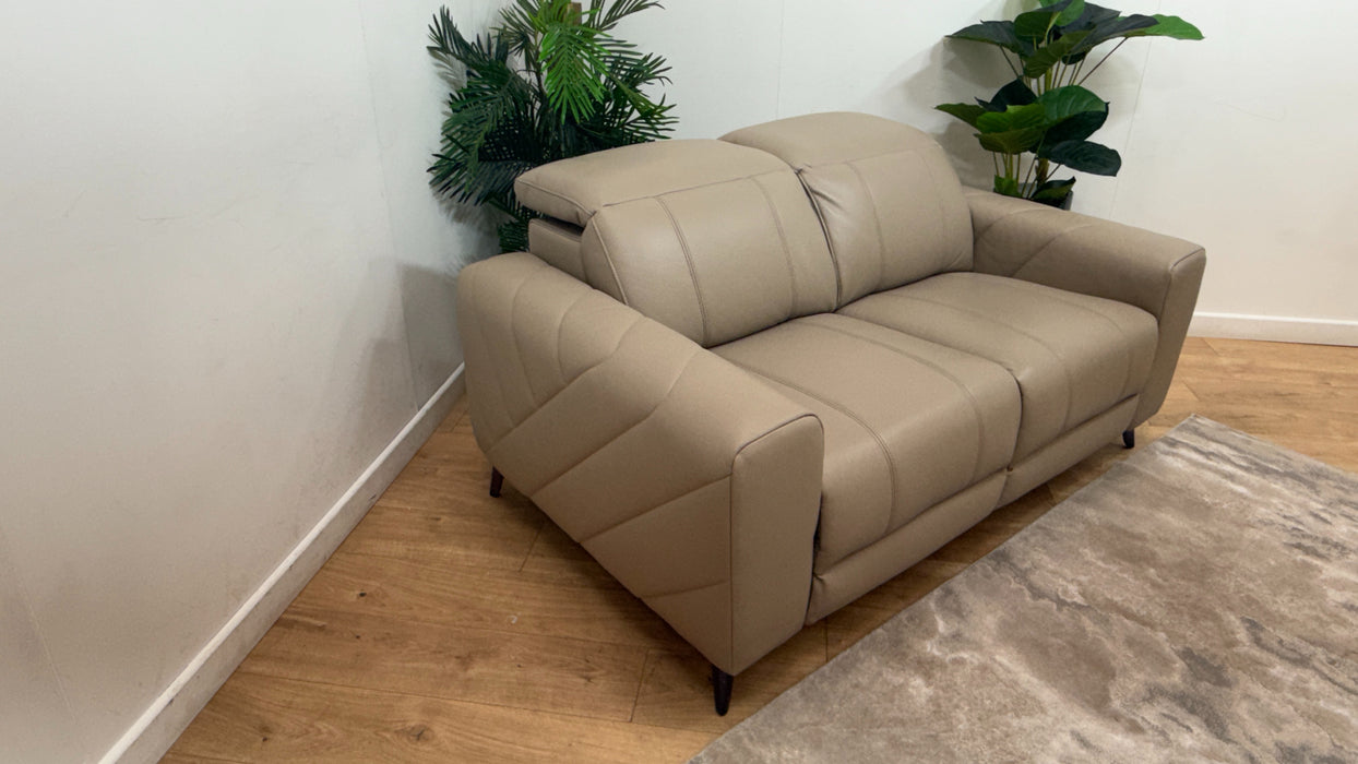 Sofology Allure Leather 2 Seater in Trusty Embossed Leather Stone