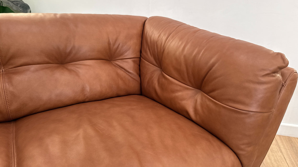 Sofology The Hygge Leather 2 Seater in Relaxed Soft Leather Tan