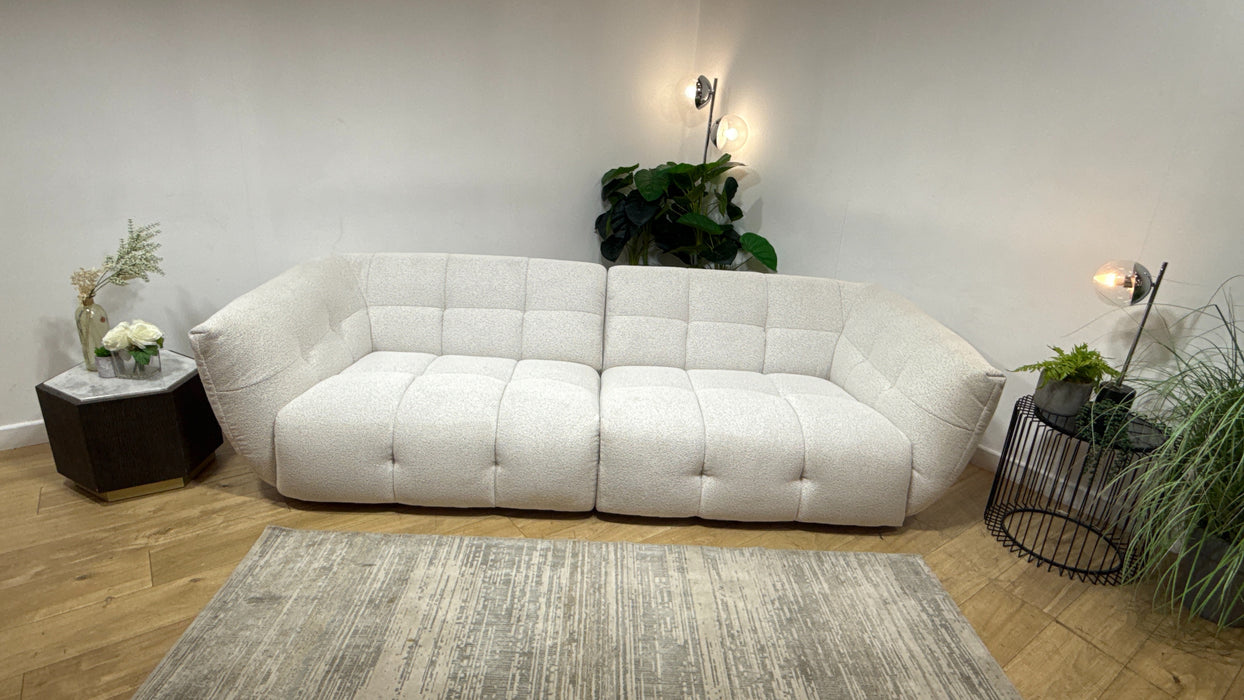 Sofology Lunar Fabric 4 Seater in Woven Boucle Moonstone
