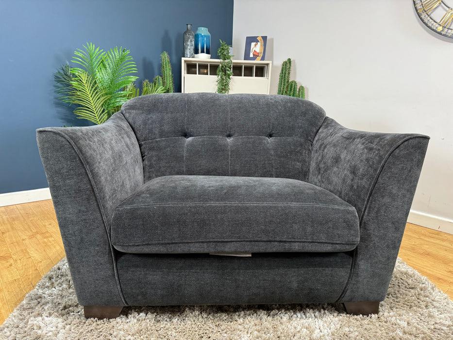 Bartello Fabric Loveseat - Soft Chenille Anthracite - (WA2)