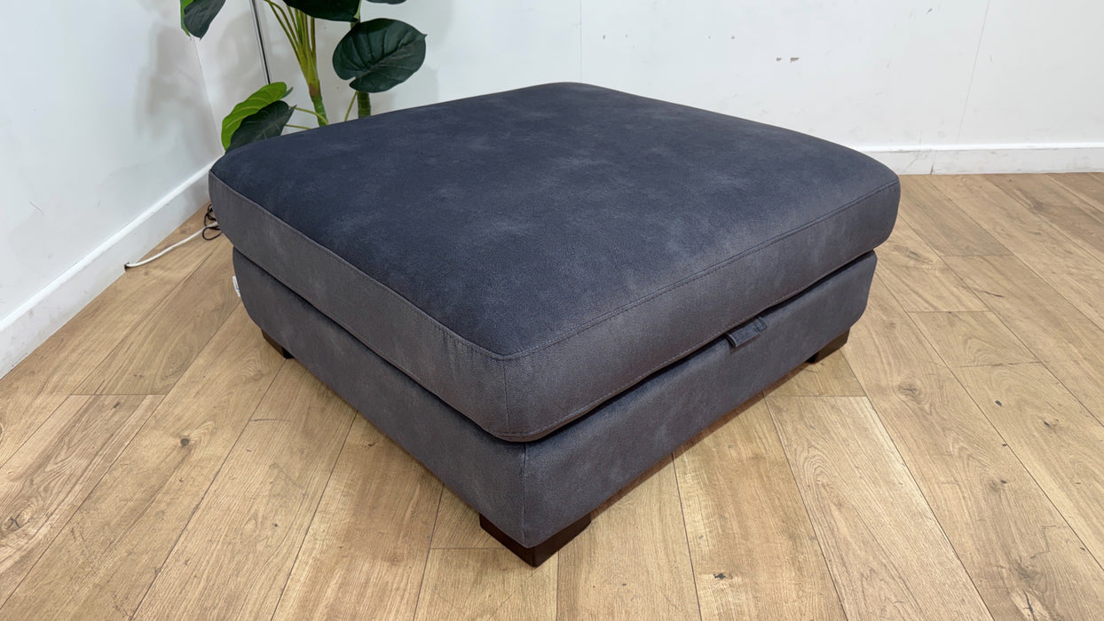 Sofology Portland Fabric Storage Footstool in Lifestyle Flecked Charcoal
