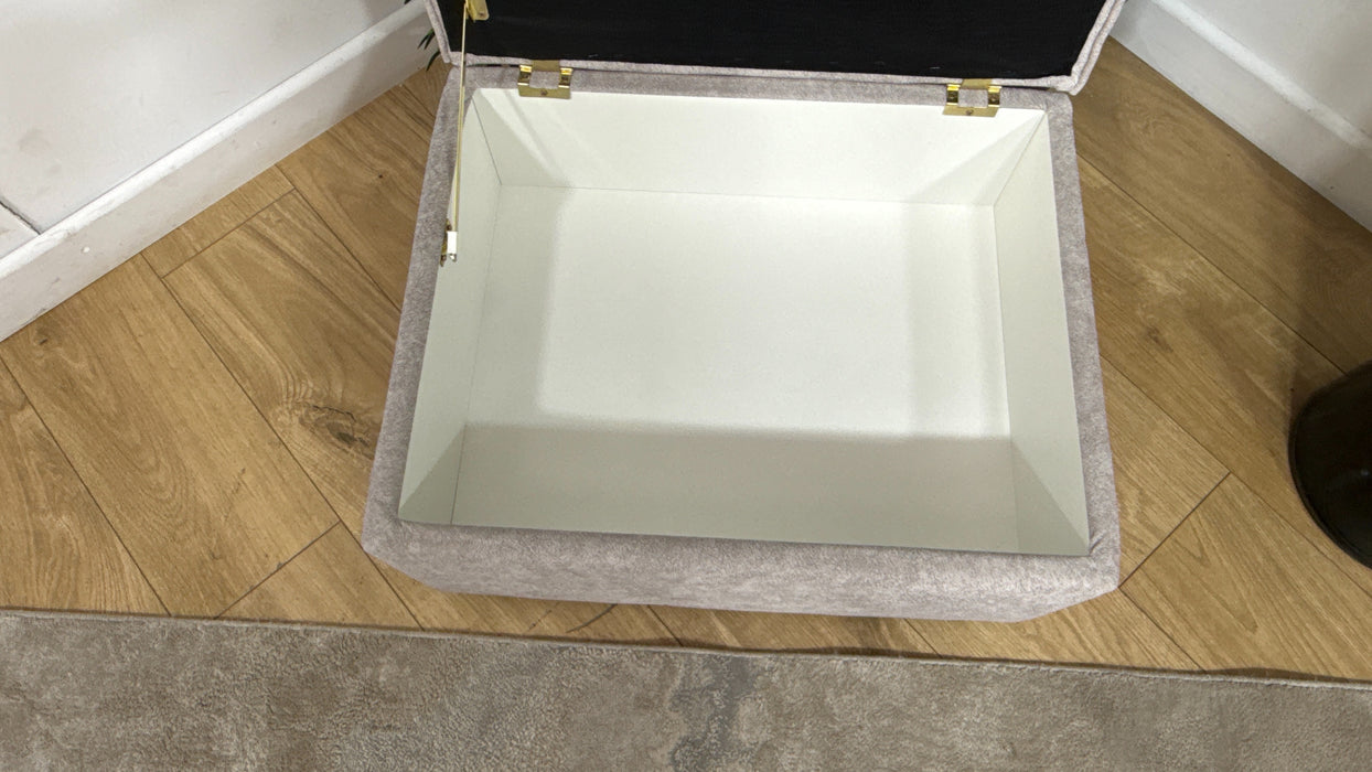 Sofology Titan Fabric Storage Footstool in Marina Stone