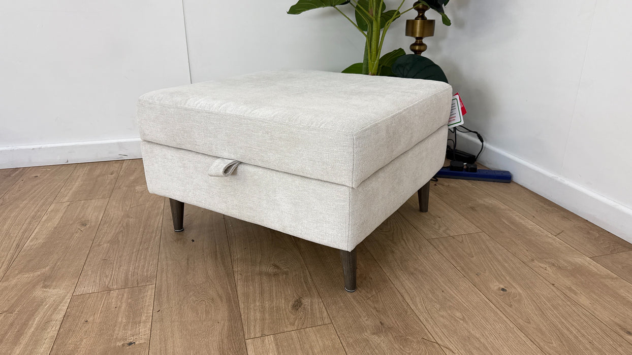 Sofology The Hackney Fabric Storage Memory Foam Footstool in Linen Look Chenille Mist