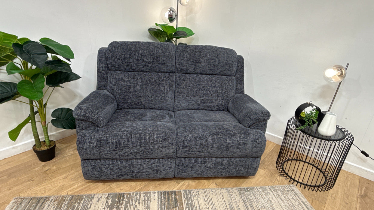 Sofology Gracie Fabric 2 Seater in Hopsack Chenille Midnight