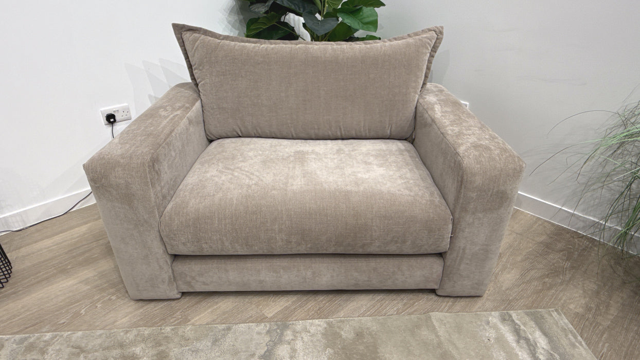 Sofology Cove Fabric Loveseat in Soft Chenille Wicker Mix