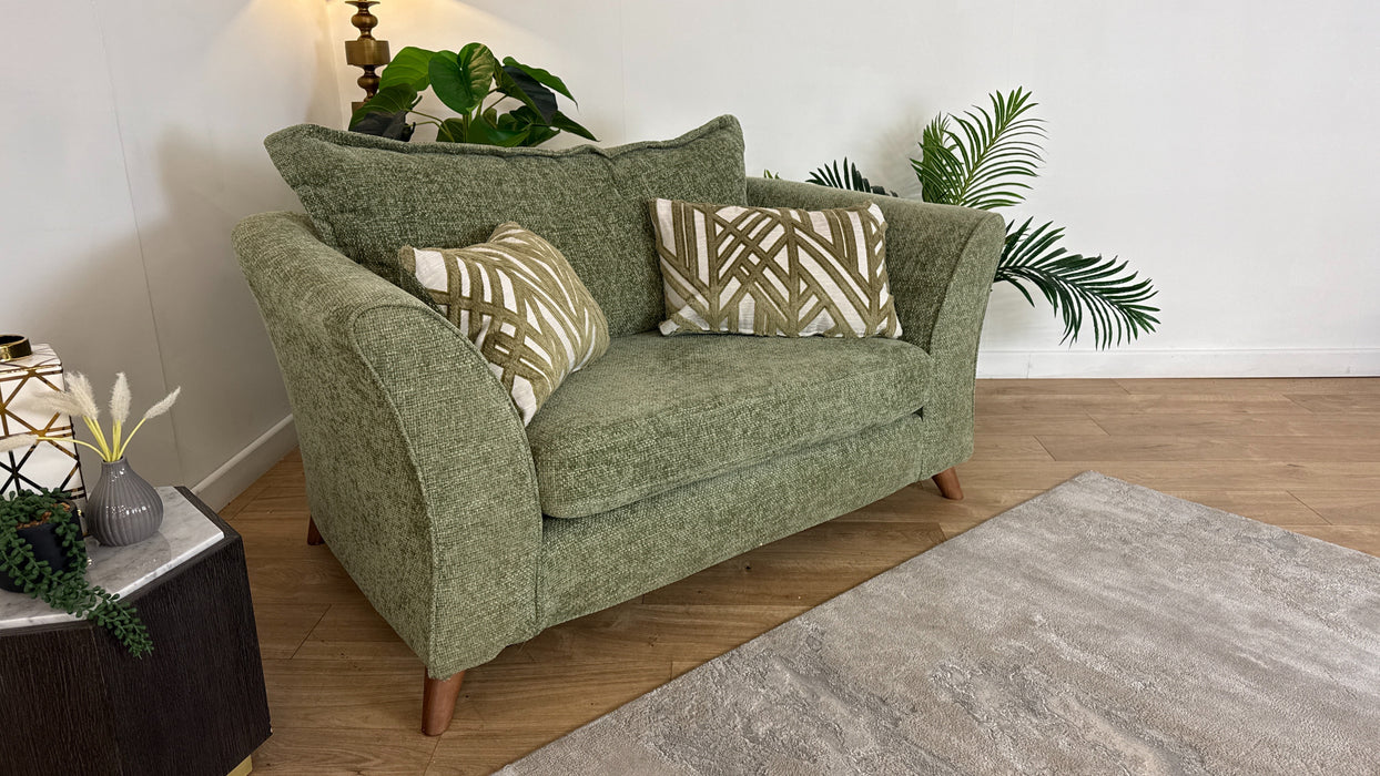 Sofology Scintillate Fabric Loveseat in Enzo Olive/Sage