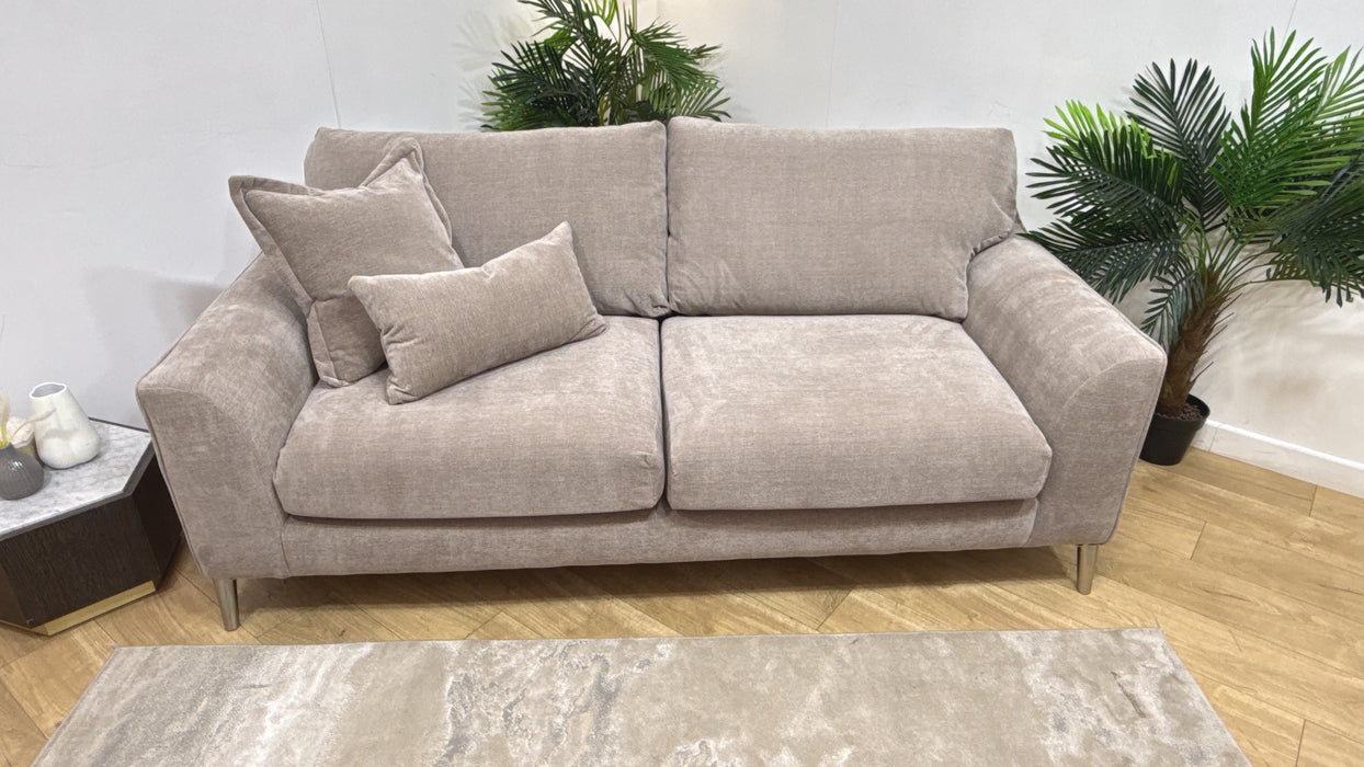 Sofology Mayfair Fabric 3 Seater Foam Seats in Soft Chenille Wicker